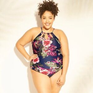 💥NWT Kona Sol Keyhole Strap 1-Piece Swimsuit Sz 24W